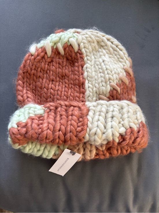 Anthropologie Accessories - Anthropologie Chunky Knit Colorblock Beanie NWT